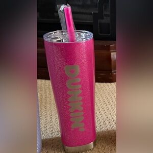 Pink Glitter Dunkin' Tumbler